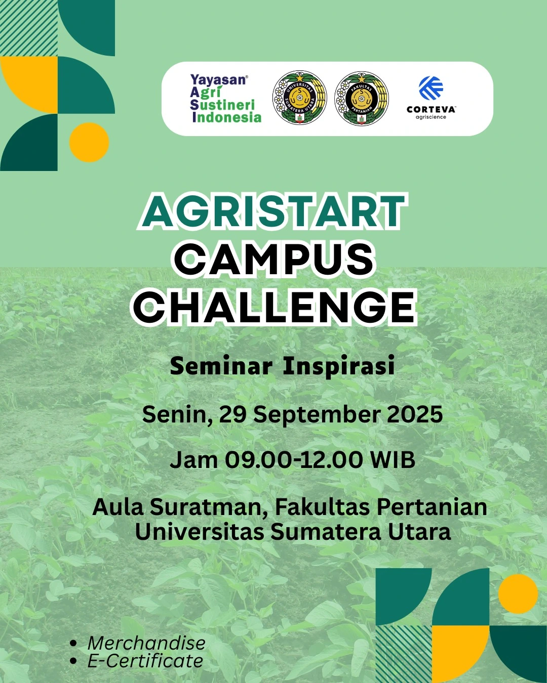 Agristart Campus Challenge 2025: Inspiration Seminar for USU Faculty of Agriculture Students